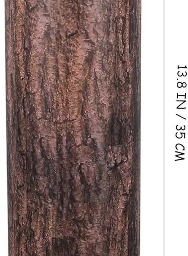 Cabilock 4pcs Faux Tree Stump Decor Light Brown Realistic Wood Grain Party Props - Image 2